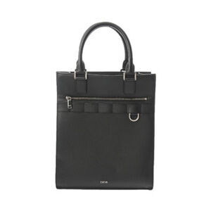 DIOR HOMME Safari Tote Bag, Black, Men's Leather B Rank, Used, Ginzo